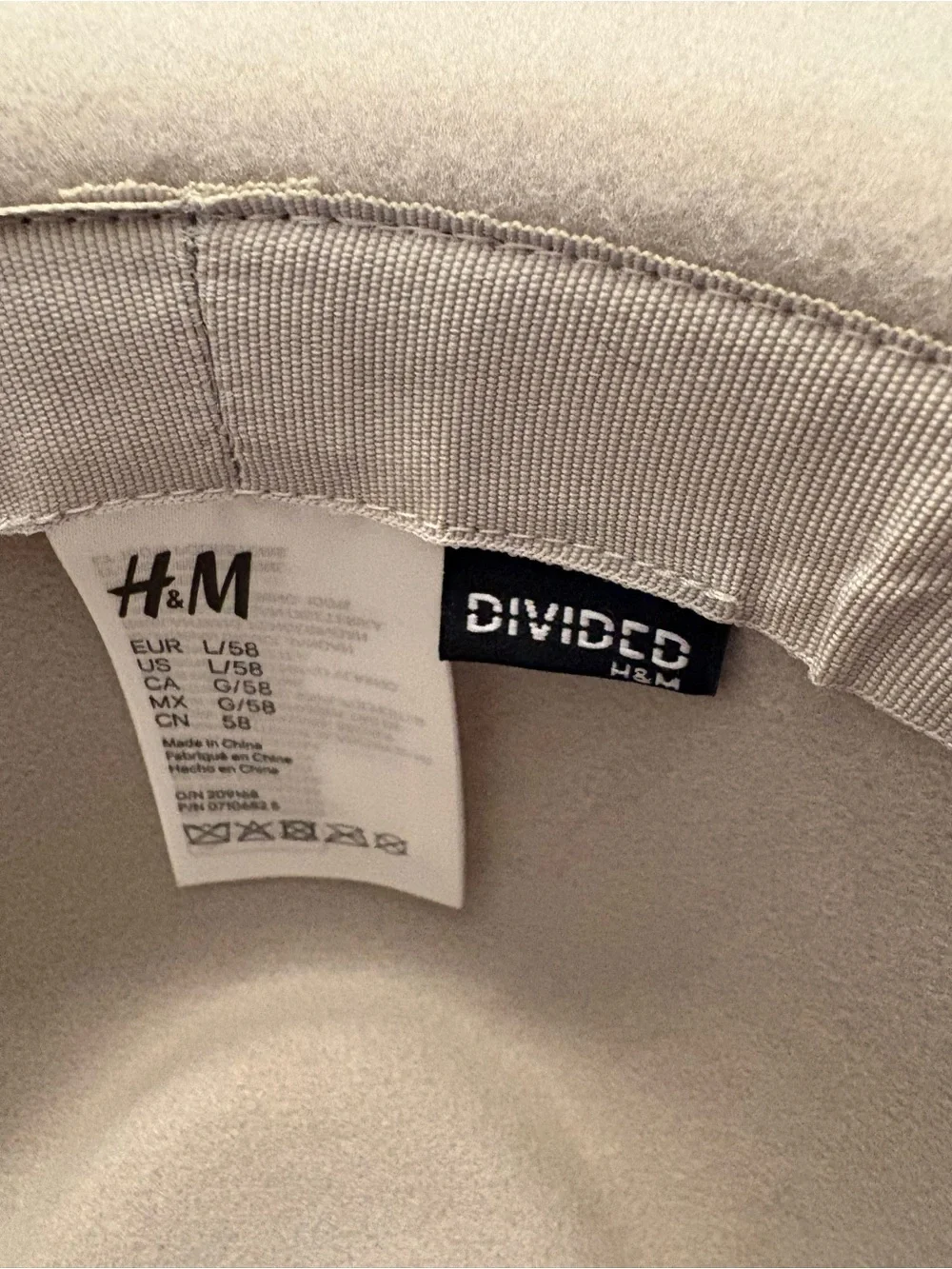 H&M Women’s Light Cream Felt Fedora with Ribbon Band